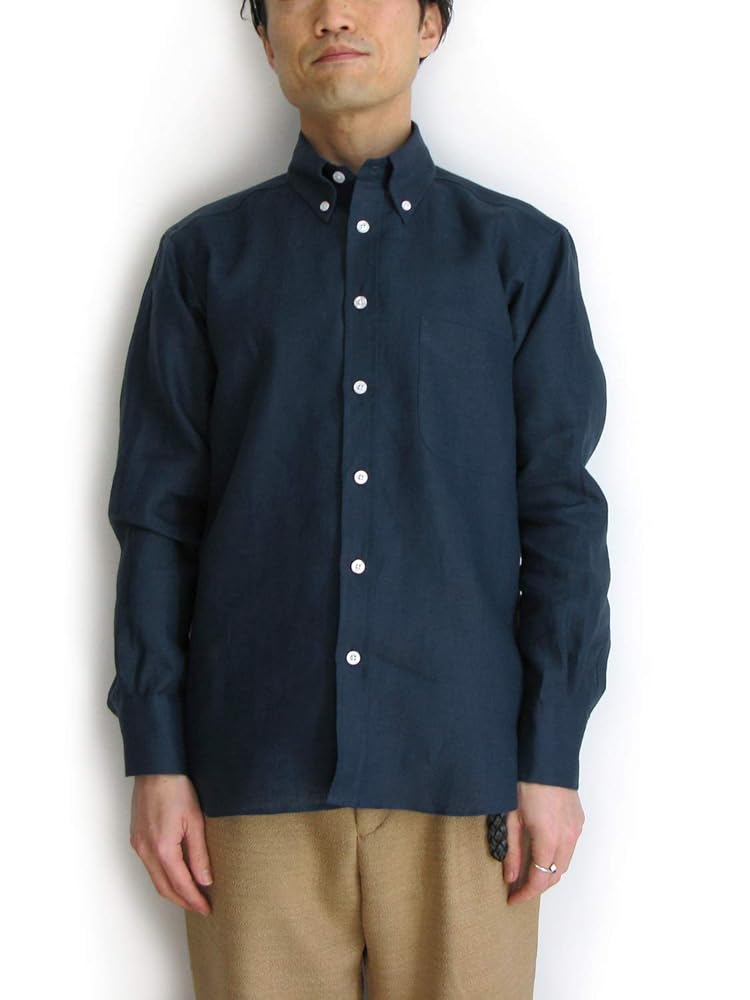 Amazon.co.jp: James Mortimer Irish Linen Button Down Shirt